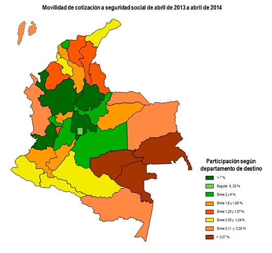 Movilidad de cotización a seguridad social de abril 2013 a abril de 2014