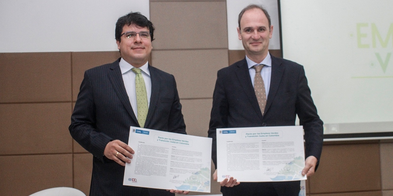 Pacto por los Empleos Verdes y Transición Justa en Colombia, firmaron OIT y MinTrabajo