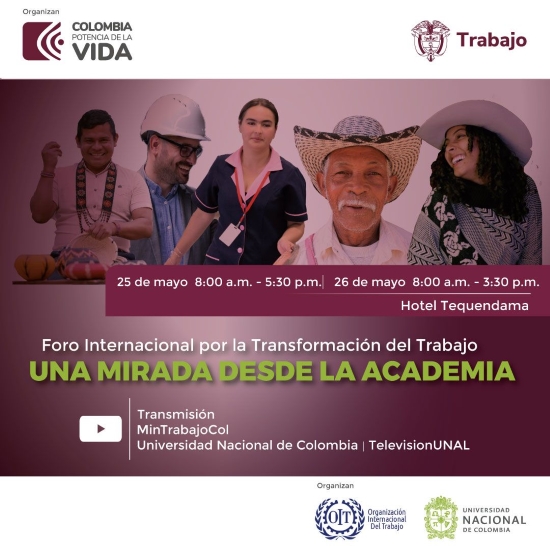 Bogotá será sede del Foro Internacional por la Transformación del Trabajo